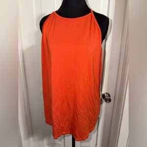 Thanth women's XL tank top, shirt Orange Sleeveless Top summer shirt bright cute